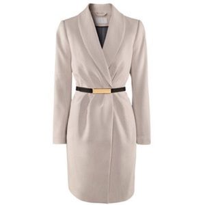 H&M wrap coat Beige Cream Gold ✨